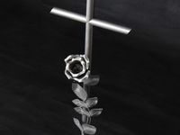 kreuz mit rose